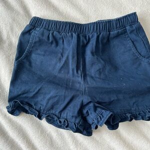 Andy & Evan Navy Ruffle Hem Kids Shorts